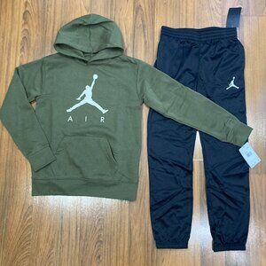 Nike Air Jordan Youth Boy's Sweater Hoodie PANTS Tracksuit Size L (14/16) New